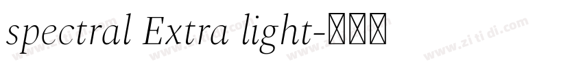 spectral Extra light字体转换